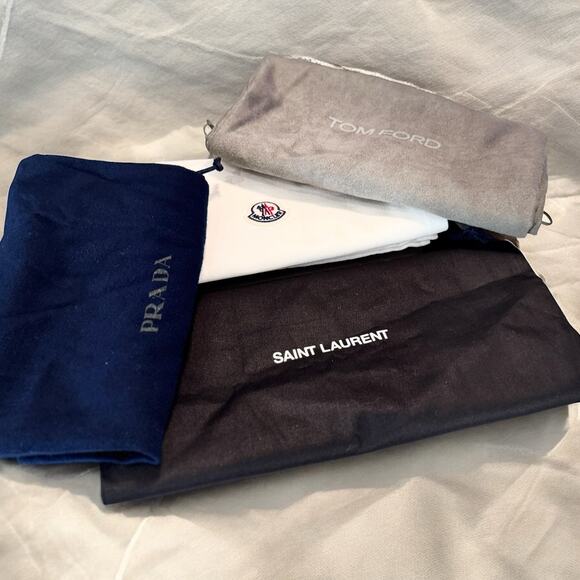 8 Designer Sneaker Shoe Dust Bag Moncler Saint Laurent Tom Ford Prada - Picture 16 of 16